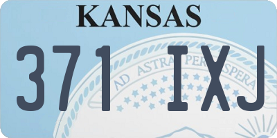 KS license plate 371IXJ