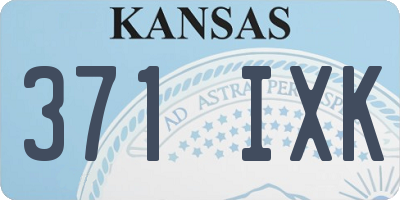 KS license plate 371IXK