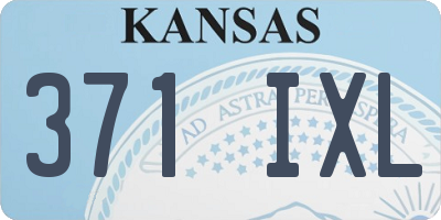 KS license plate 371IXL