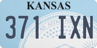 KS license plate 371IXN