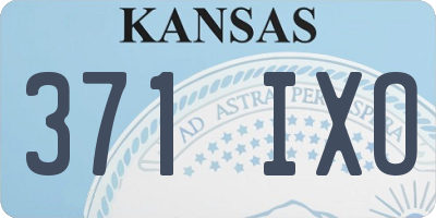 KS license plate 371IXO