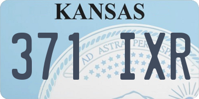 KS license plate 371IXR