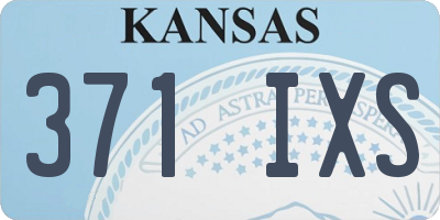 KS license plate 371IXS