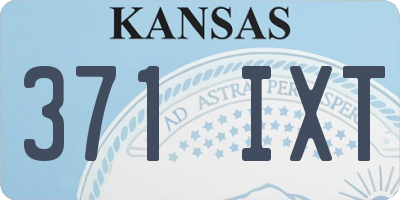 KS license plate 371IXT