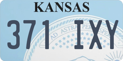 KS license plate 371IXY