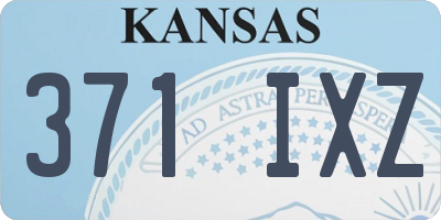 KS license plate 371IXZ