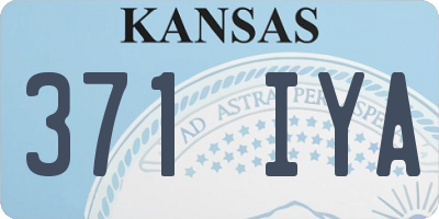 KS license plate 371IYA