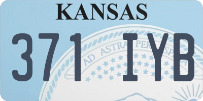 KS license plate 371IYB