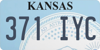 KS license plate 371IYC