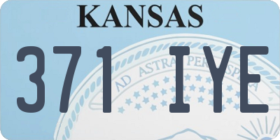 KS license plate 371IYE