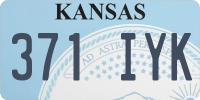 KS license plate 371IYK