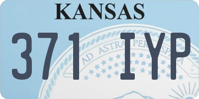 KS license plate 371IYP