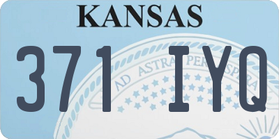 KS license plate 371IYQ