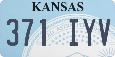 KS license plate 371IYV