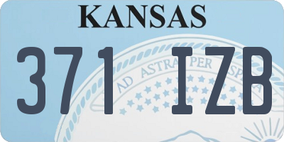 KS license plate 371IZB