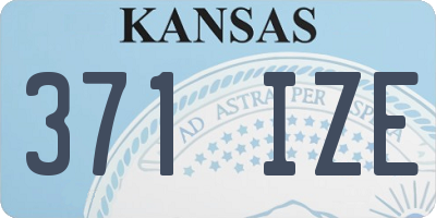 KS license plate 371IZE