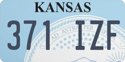 KS license plate 371IZF