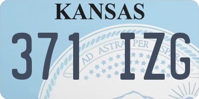 KS license plate 371IZG