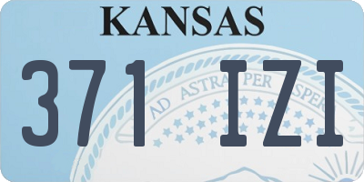KS license plate 371IZI