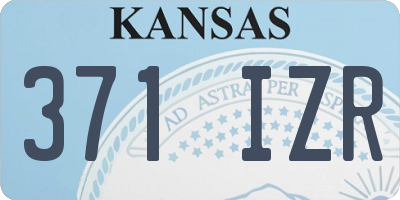 KS license plate 371IZR