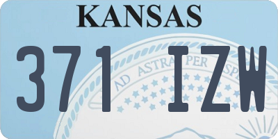 KS license plate 371IZW