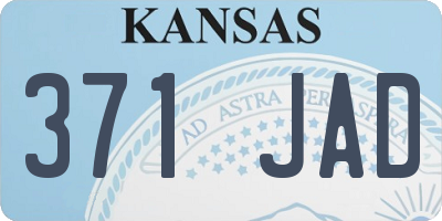 KS license plate 371JAD