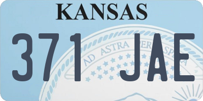 KS license plate 371JAE