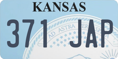KS license plate 371JAP