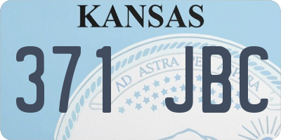 KS license plate 371JBC