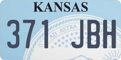 KS license plate 371JBH