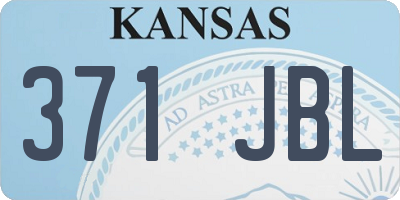 KS license plate 371JBL