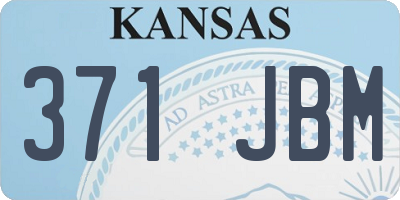 KS license plate 371JBM