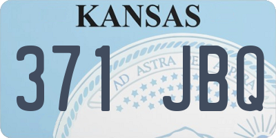 KS license plate 371JBQ