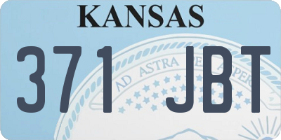 KS license plate 371JBT