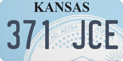 KS license plate 371JCE
