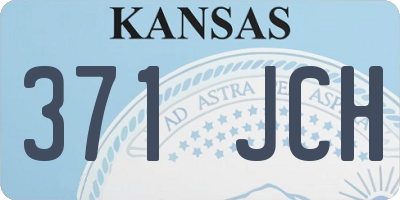 KS license plate 371JCH