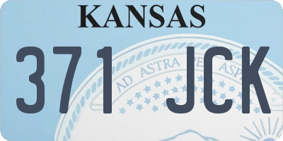KS license plate 371JCK