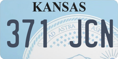 KS license plate 371JCN