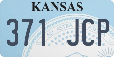 KS license plate 371JCP