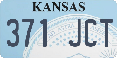 KS license plate 371JCT