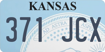 KS license plate 371JCX