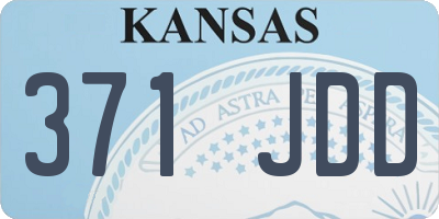 KS license plate 371JDD