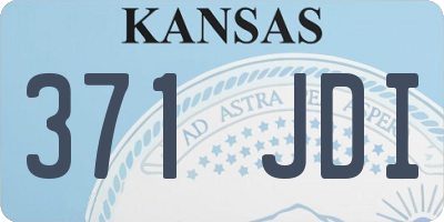 KS license plate 371JDI