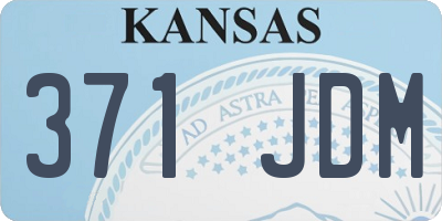 KS license plate 371JDM