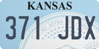 KS license plate 371JDX