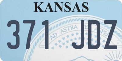 KS license plate 371JDZ