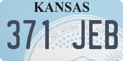 KS license plate 371JEB