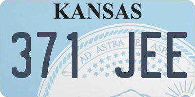 KS license plate 371JEE