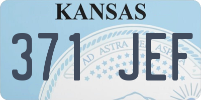 KS license plate 371JEF