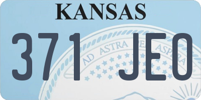 KS license plate 371JEO